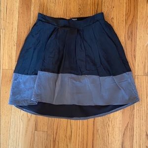 Madewell pleated layered skirt, part silk